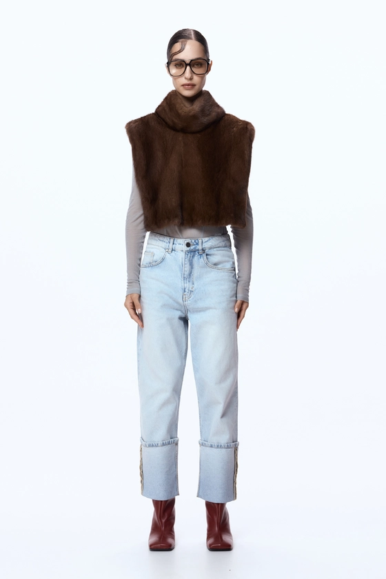 Вінтажна норкова манішка 