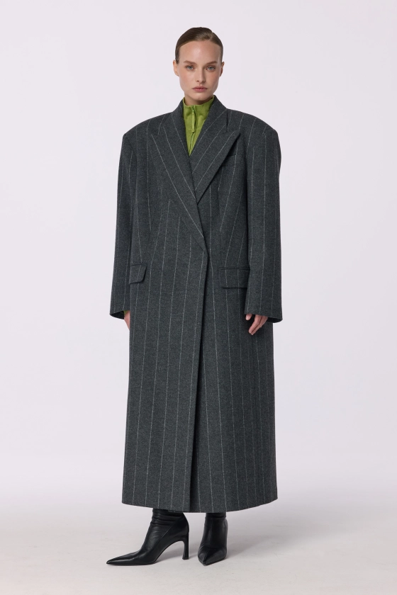 Oversized straight-cut coat 