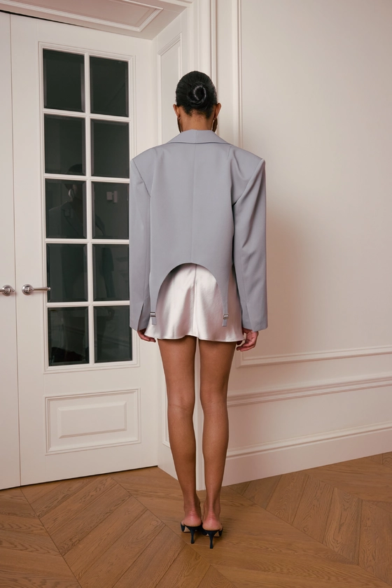 Жакет кроп котоновий з гартерами 