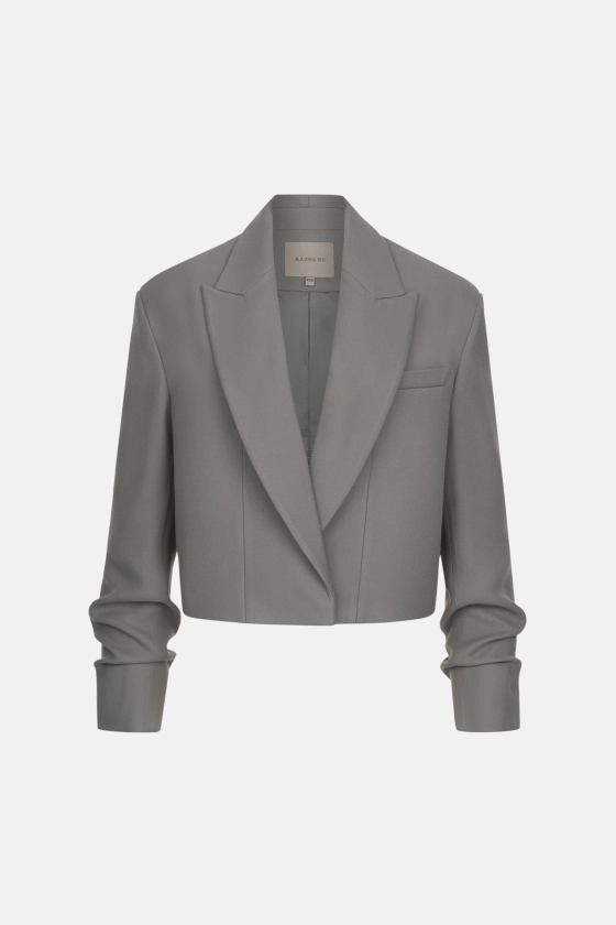 Cropped coat with gathered sleeves - photo 1