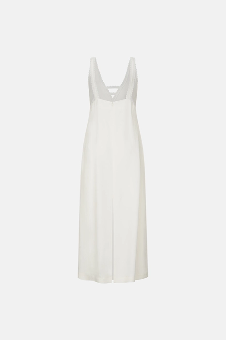 Сукня міді з глибоким вирізом та мереживом