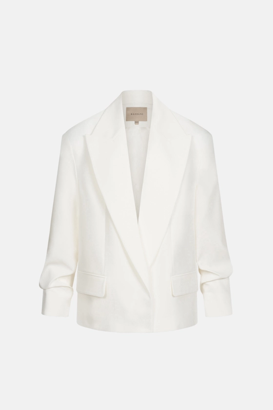 Жакет котоновий оверсайз зі збіркою на рукаві 