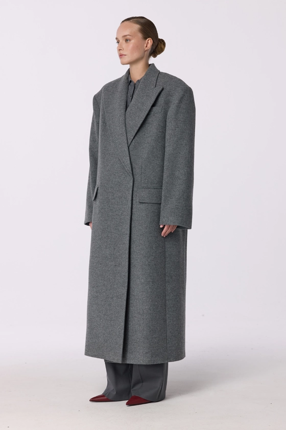 Oversized straight-cut coat 