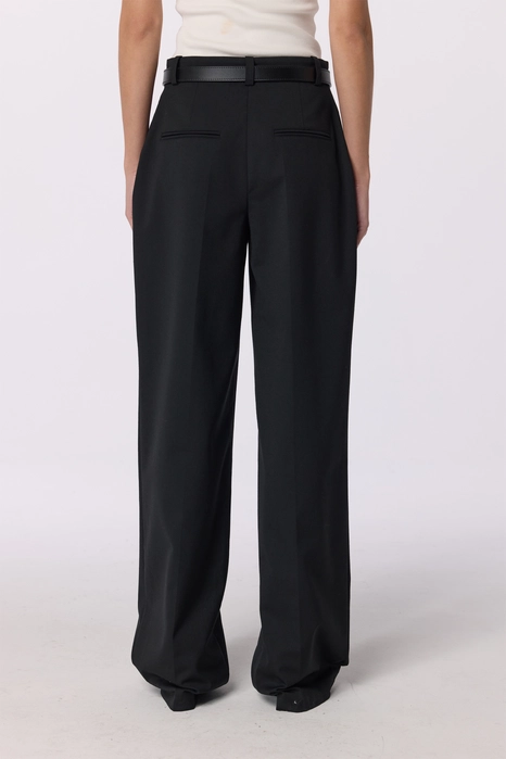 Mid-rise wool trousers with arrows