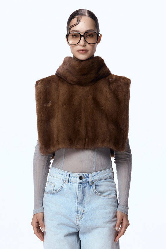 Вінтажна норкова манішка 