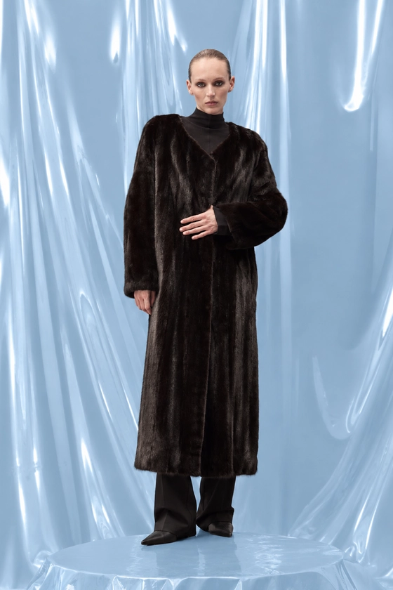 Вінтажна норкова шуба BlackGlama - фото 1