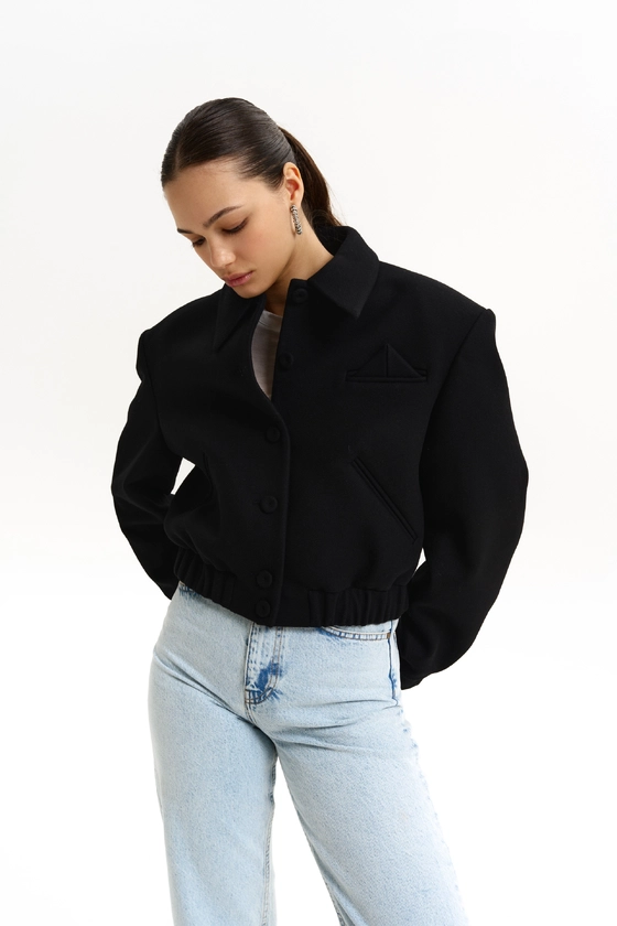 Бомбер на ґудзиках з трикутником 