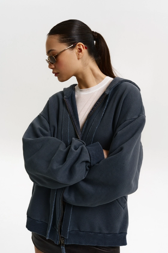 Худі у вінтажному стилі з принтом Янгол 