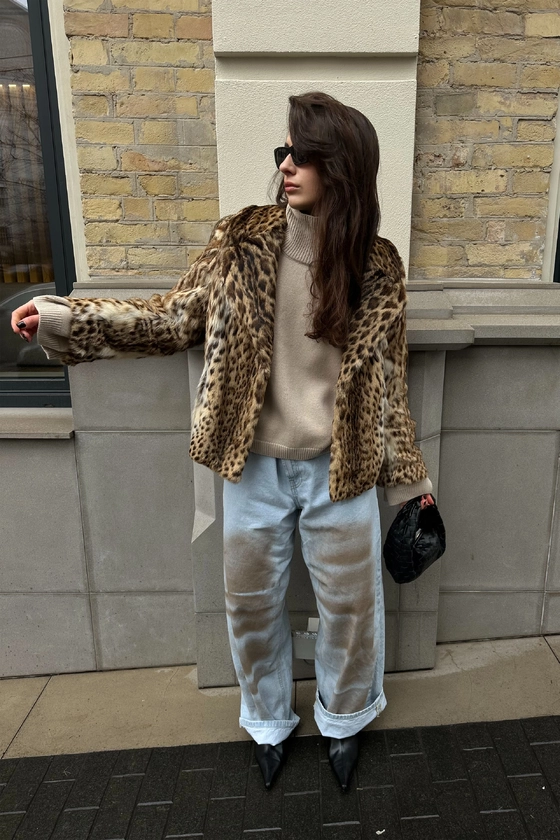 Вінтажна шуба з оцелоту 