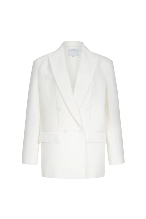 Жакет вовняний двобортний оверсайз з підплічниками 