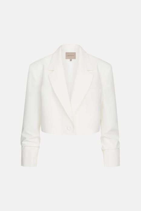 Жакет кроп котоновий зі збіркою на рукаві