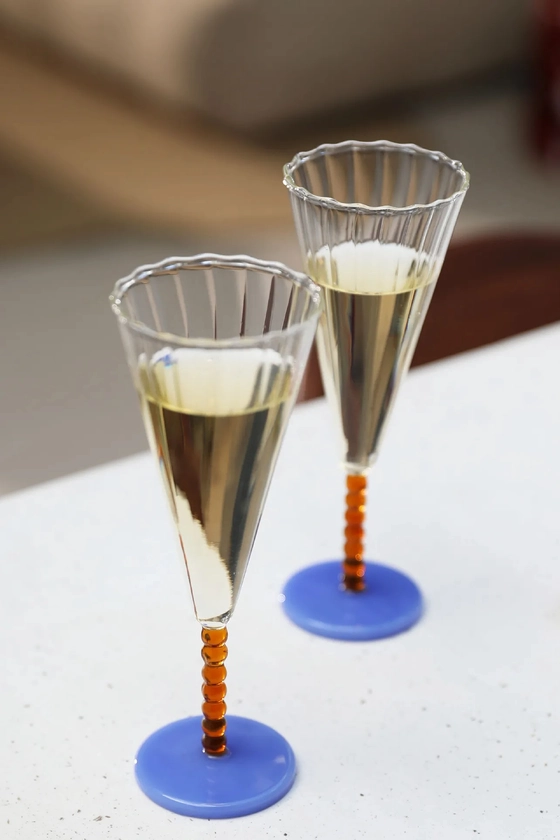 Фужери Perle, Klevering бурштиновий 100% glass DU-WG352-57 