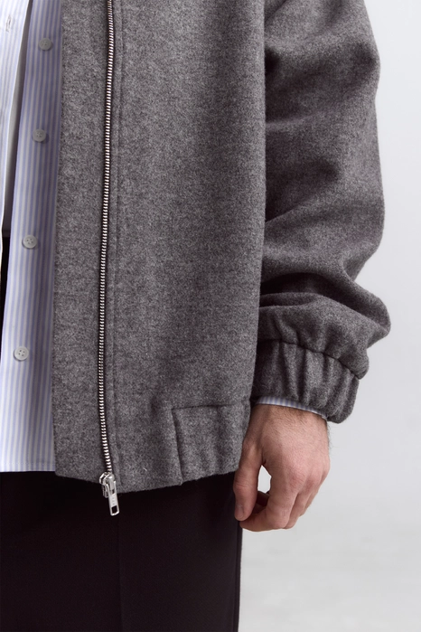 Bomber jacket made of coat fabric