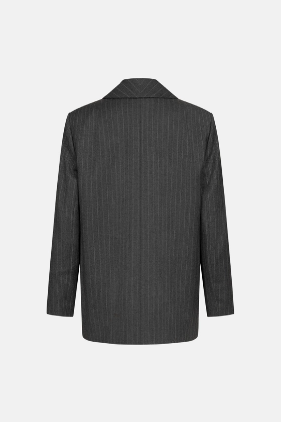 Жакет вовняний двобортний оверсайз з підплічниками 