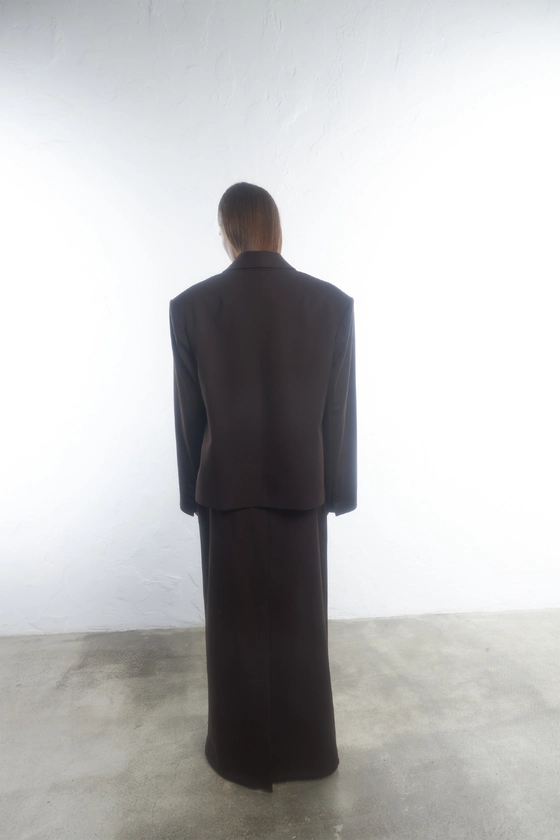 Жакет вовняний оверсайз з трикутничком 