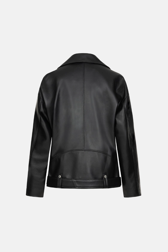 Куртка шкіряна в байкерському стилі 