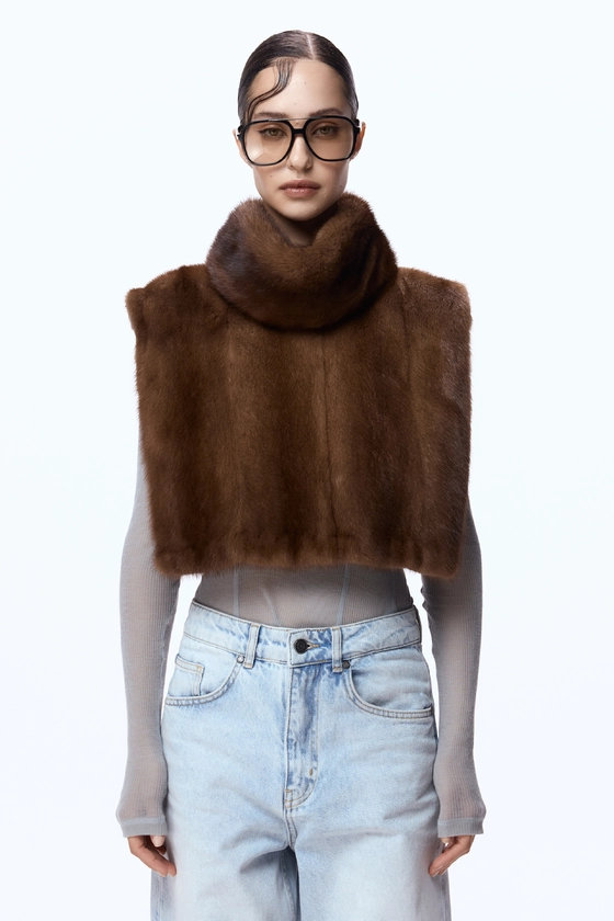 Вінтажна норкова манішка 