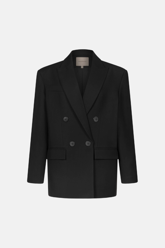 Жакет котоновий двобортний оверсайз з підплічниками 