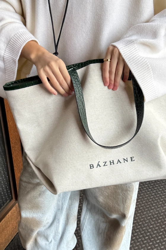 Шопер зі шкіряними ручками 