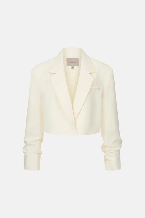 Жакет кроп котоновий зі збіркою на рукаві