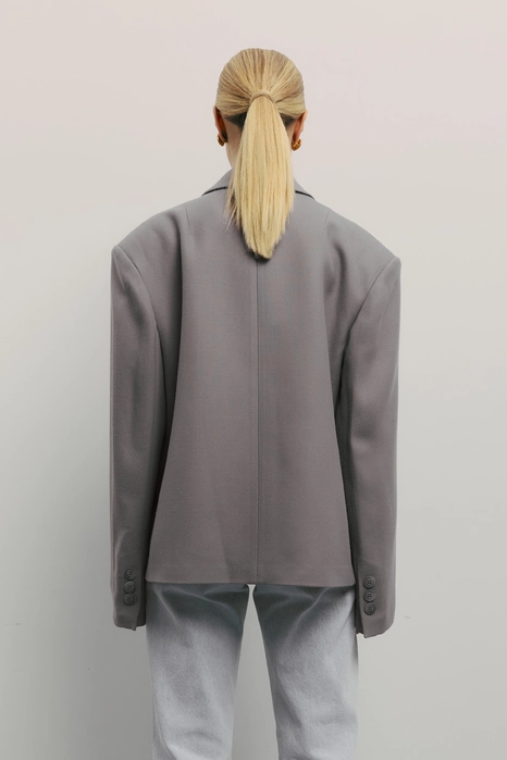 Пальто-жакет оверсайз з трикутничком