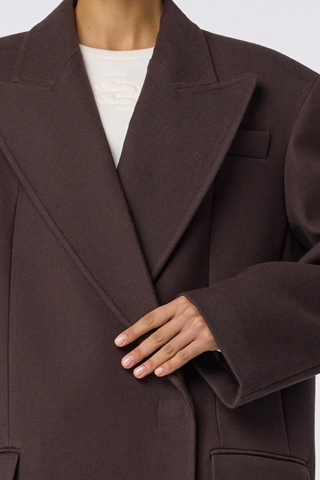 Oversized straight-cut coat
