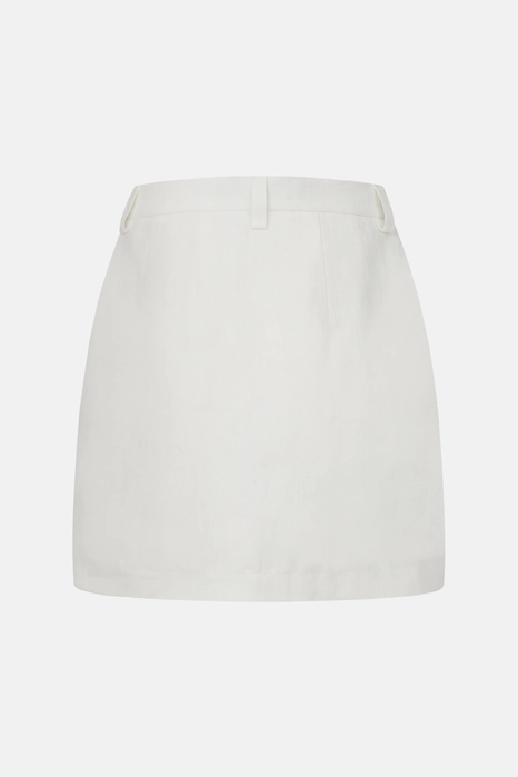 Спідниця міні лляна з високою посадкою