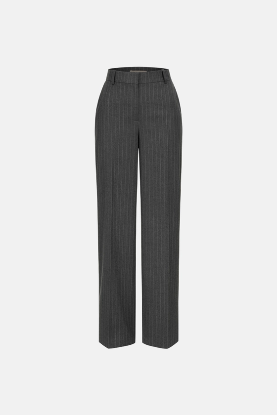 Брюки вовняні на середній посадці зі стрілками 