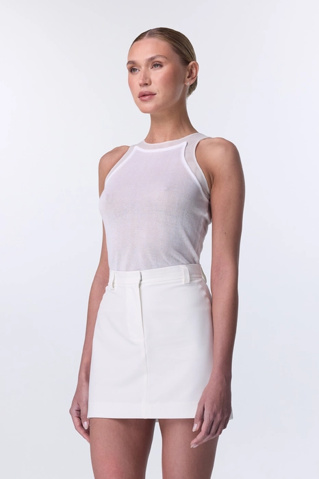 Спідниця міні котонова з високою посадкою