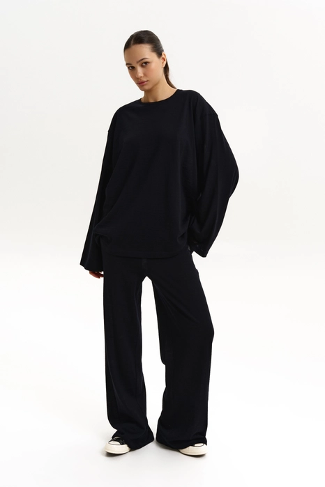 Брюки прямого крою напівпрозорі