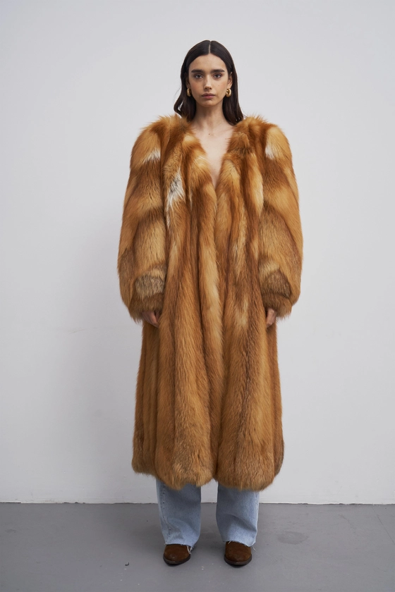 Вінтажна шуба з лисиці 