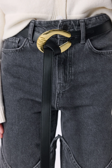 Bazhane Loop Belt with a gold-tone buckle