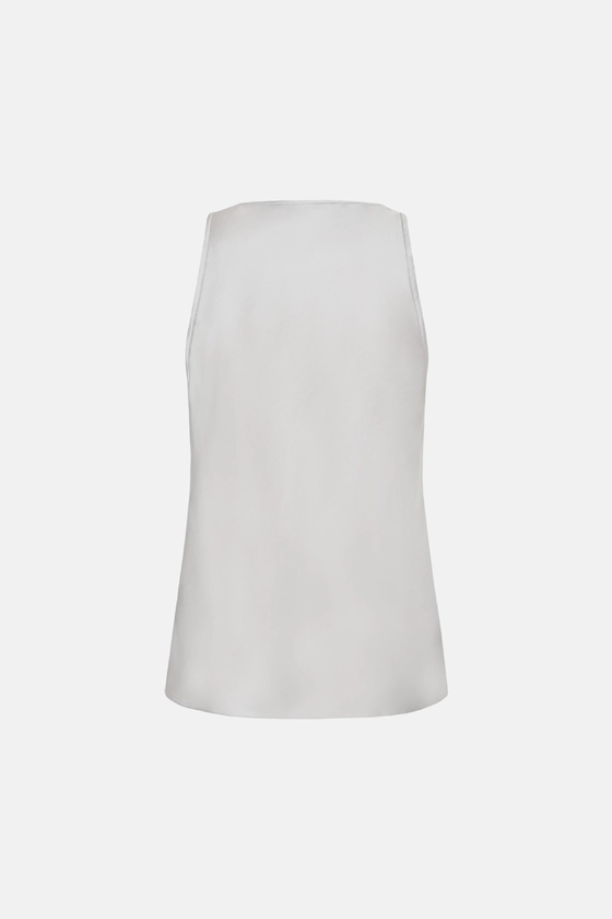 Топ атласний з глибоким вирізом 