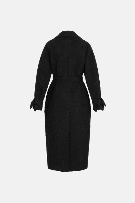 Пальто з альпаки максі зі спущеним рукавом