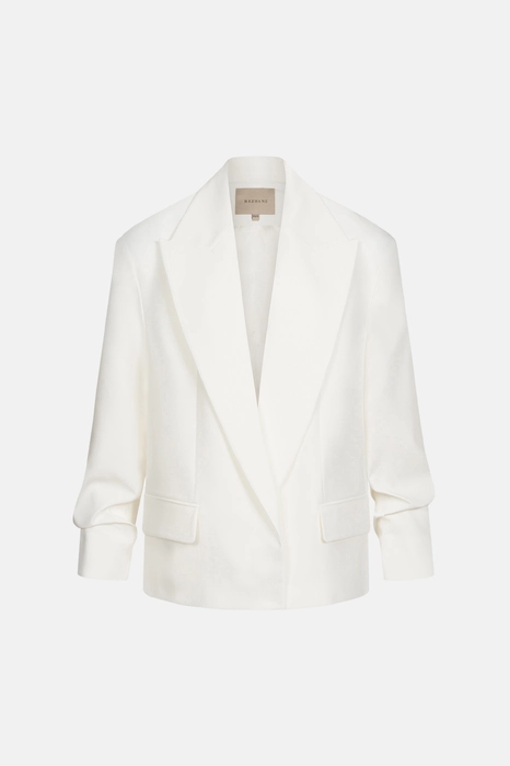 Жакет котоновий оверсайз зі збіркою на рукаві