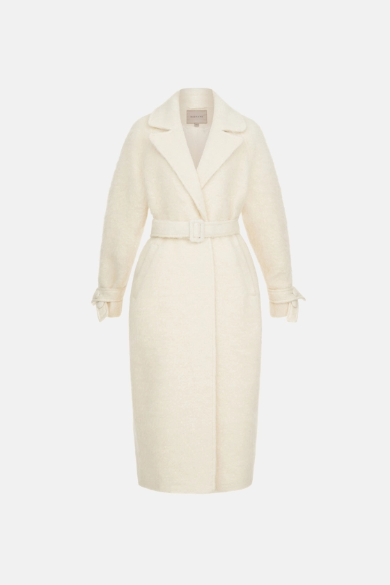 Пальто з альпаки максі зі спущеним рукавом 