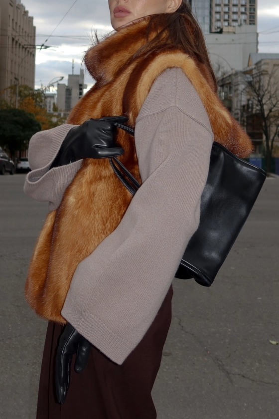 Вінтажна норкова манішка 