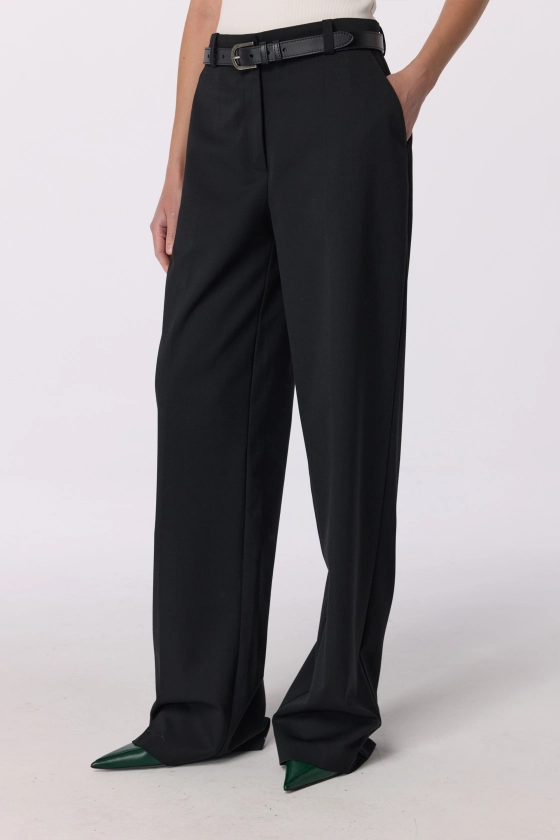 Mid-rise wool trousers with a crease - photo 3