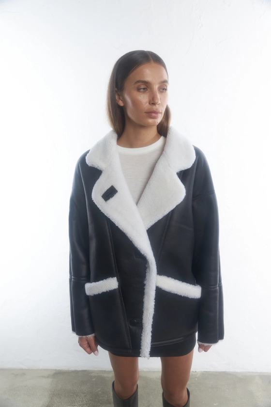 Дублянка оверсайз з накладними карманами 