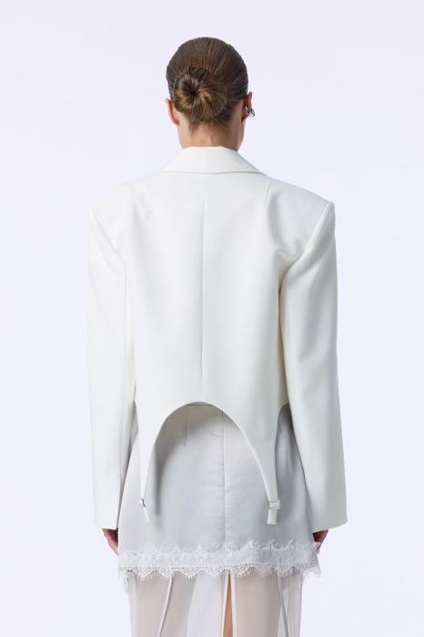 Жакет кроп котоновий з гартерами