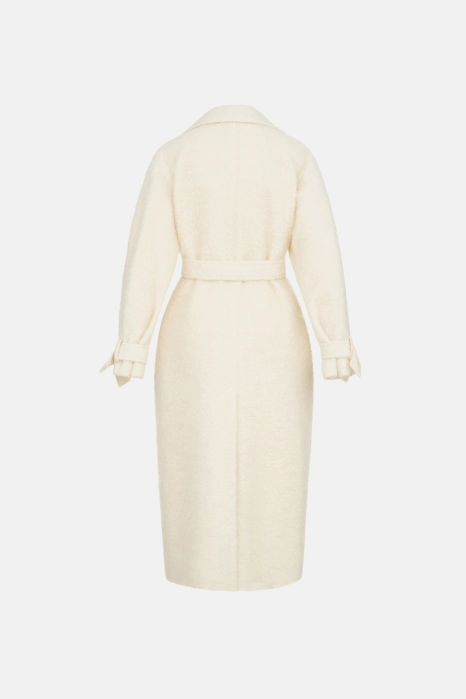 Пальто з альпаки максі зі спущеним рукавом