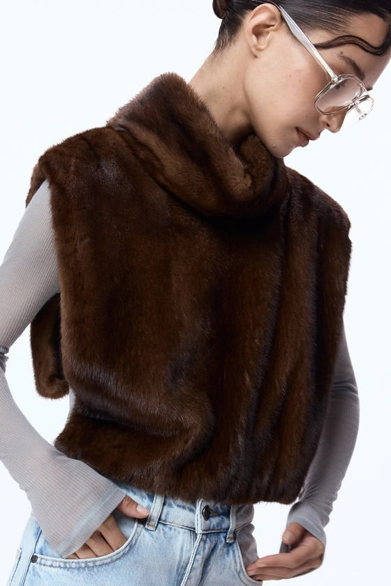 Вінтажна норкова манішка 