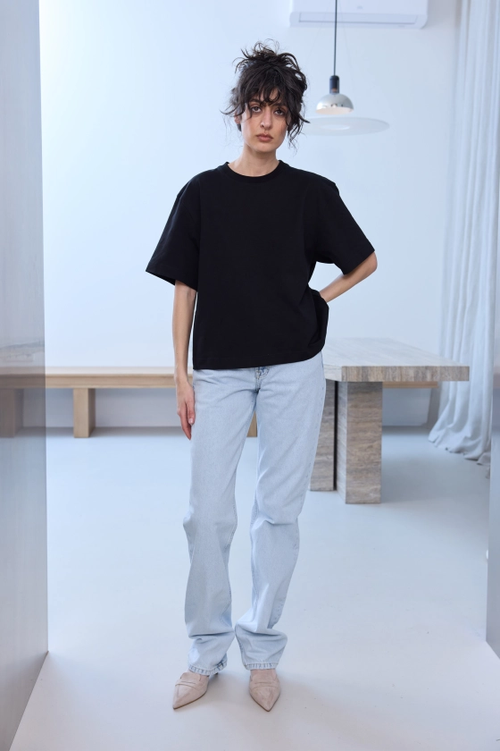 Oversized cropped T-shirt - photo 5