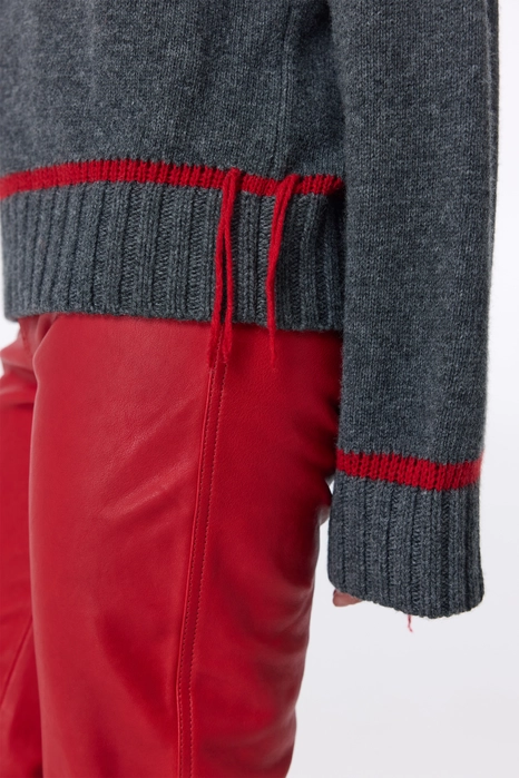 Contrast sweater