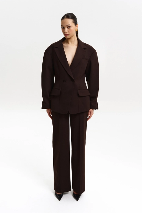 Брюки вовняні на середній посадці зі стрілками