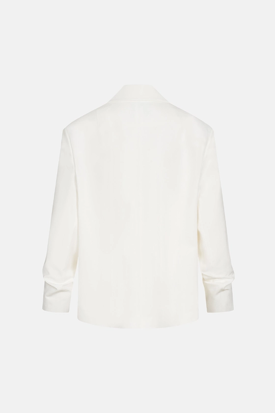 Жакет котоновий оверсайз зі збіркою на рукаві 