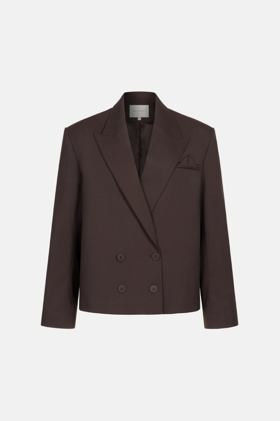 Жакет вовняний оверсайз з трикутничком 