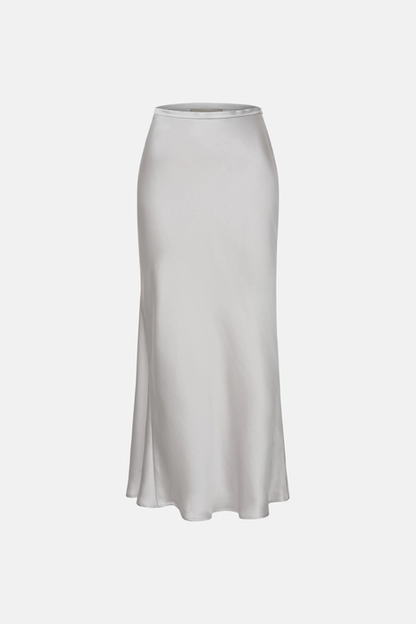 Satin midi skirt