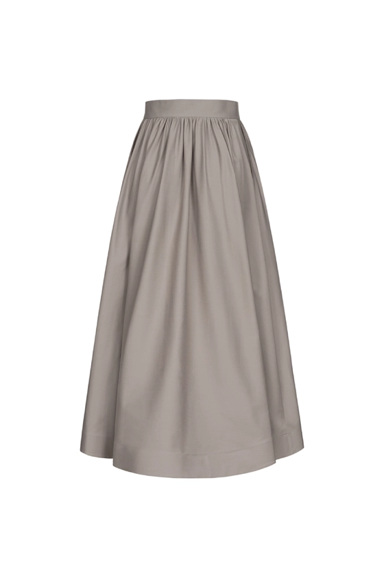 Спідниця-кльош міді з косими кишенями 