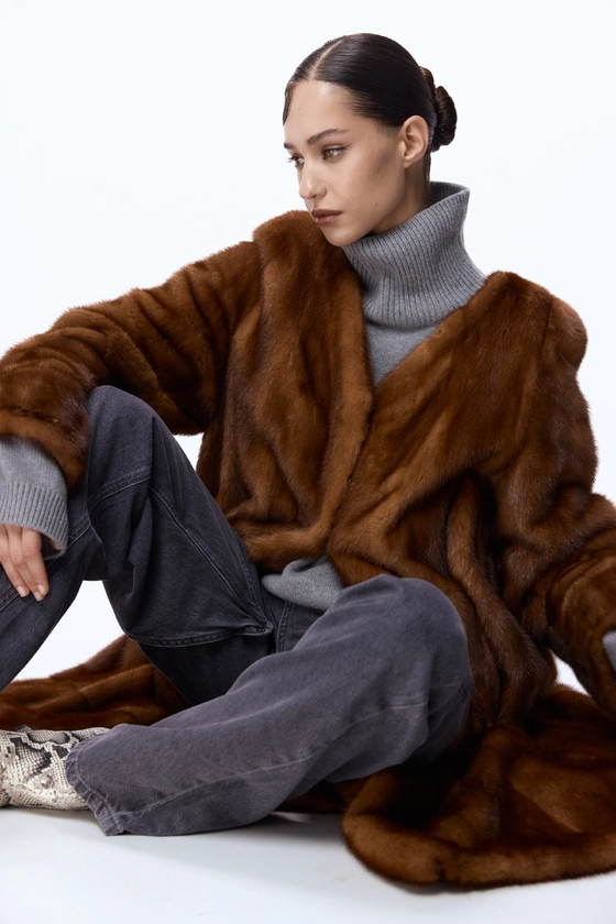 Вінтажна норкова шуба 